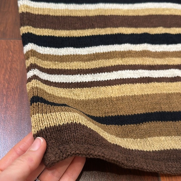 Sag Harbor Crochet Stripped Tank Top Medium - Picture 2 of 5